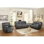 Pecos Power Reclining Sofa Set - Leather Gel Match - Grey